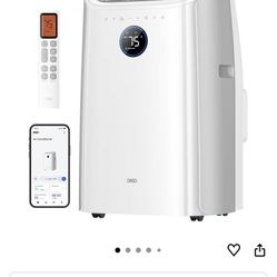 DREO Portable Air Conditioners, 8000 BTU ASHRAE (5000 BTU DOE) Smart AC Unit For Bedroom With Drainage-Free Cooling, 45dB Quiet, APP/Voice/Remote, Por