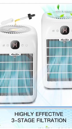 Aircillin Air Purifiers for Home Large Room, Up to 908 Sq Ft Each, HEPA Air Purifiers for Bedroom with Aromatherapy, HEPA Filter for Smoke, Pet Dander