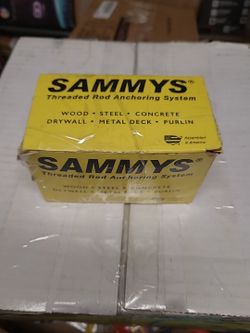 Sammys (contact info removed)-25 Vertical Rod Anchor Super Screw with 3/8 in. Threaded Rod Fitting, 3/8 x 2-1/2'' Screw, for Wood (Pkg.=25) , Zinc