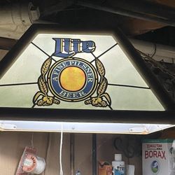 Vintage Miller Lite Hanging Lamp 