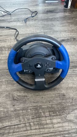 Thrust master t150  racing car wheel and pedals