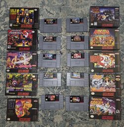 Lot of 10 SNES Games And 10 Boxes. Tested. Nintendo. **READ**