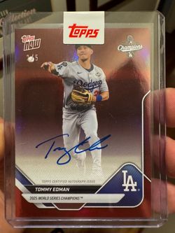 Tommy Edman Topps Now Certified Auto 2/5