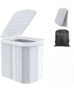 New  Portable Camping Toilet for Adults XL Portable Folding Toilet with Lid,Travel Portable Potty for Adults,Porta Potty Car Toilet, Grey