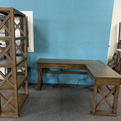 Desk And Bookcase 