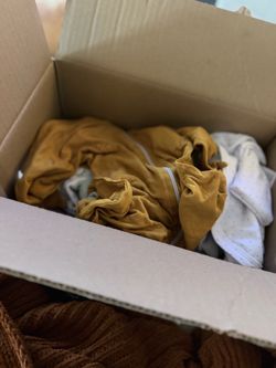 Box of baby boy stuff