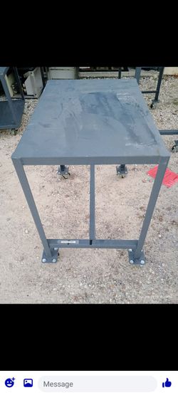 Industrial steel work table