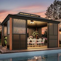 Backyard Shed Gazebo Sunroom 14’x12’ Brand New