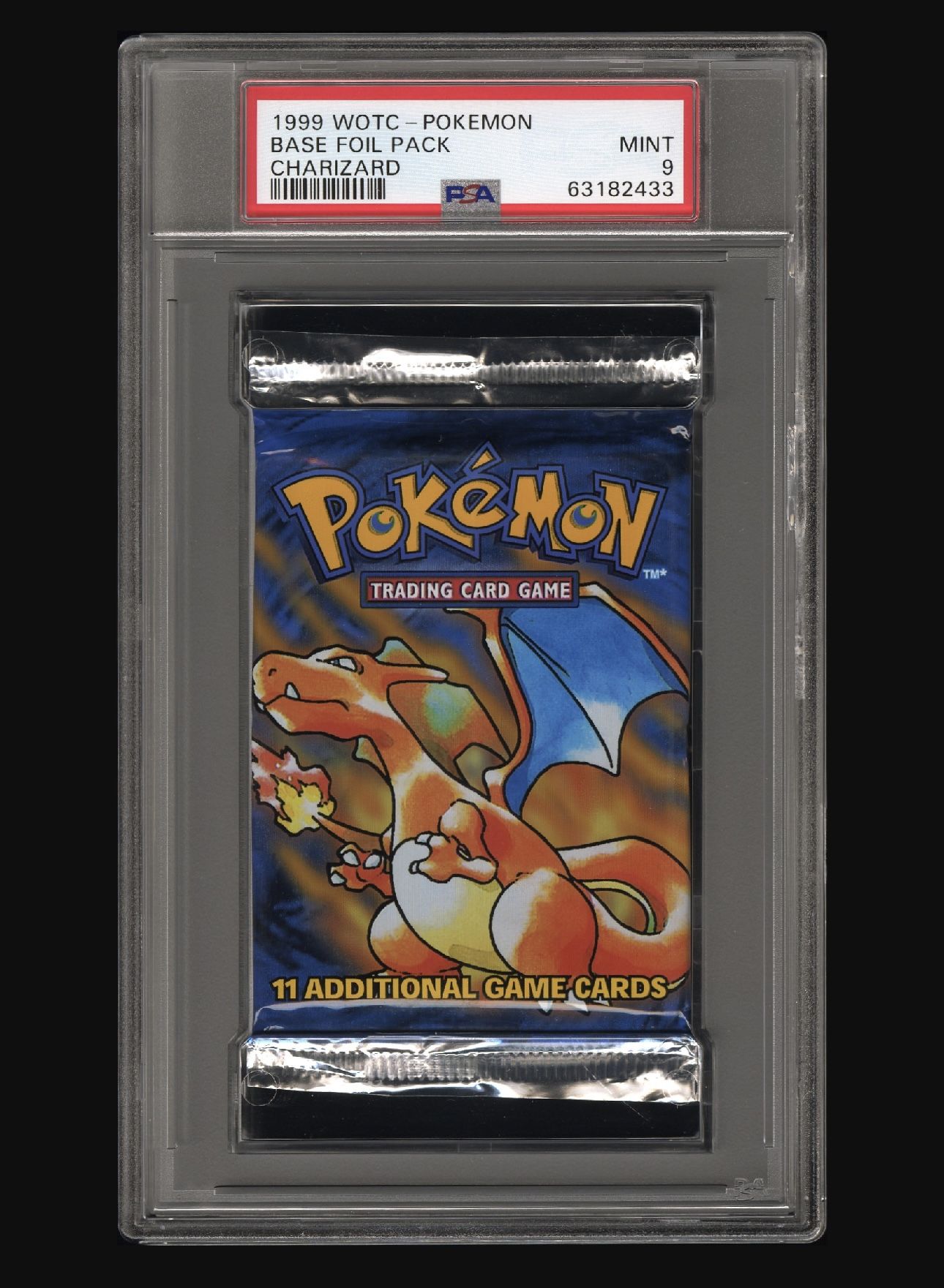 1999 Pokemon Base Set Foil Pack Charizard Psa 9