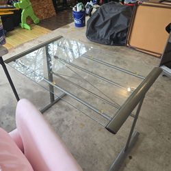 Glass desk for students or glass table. Lightweight 24x41