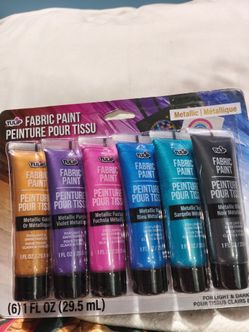 METALLIC FABRIC PAINT [6 color ct]