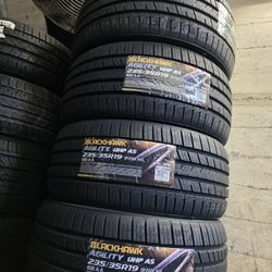 235 35 19 Blackhawk 100% new We gave a 50,000 guarantee. 