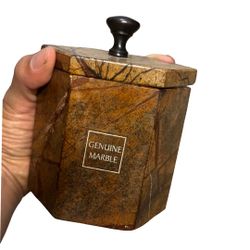 Vintage Genuine Marble Natural Stone Trinket Box