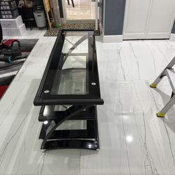 Tv stand Black Glass 3 Tiers