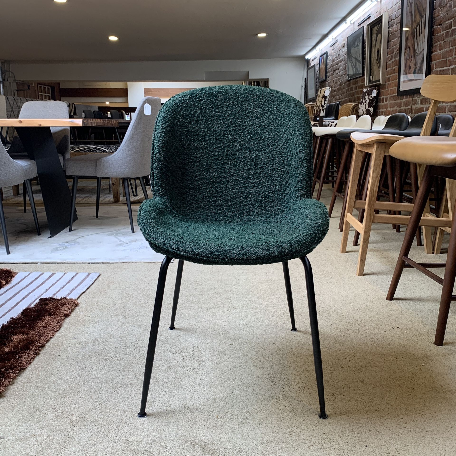 Green Boucle Chair