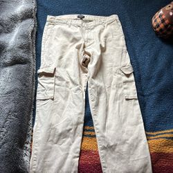 Beige Cargo Pants 