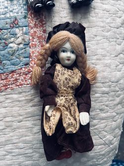 Small Porcelain Doll in Victorian Dress