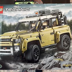 Lego Technic is a Land Rover Defender 42110 (retired Lego model)