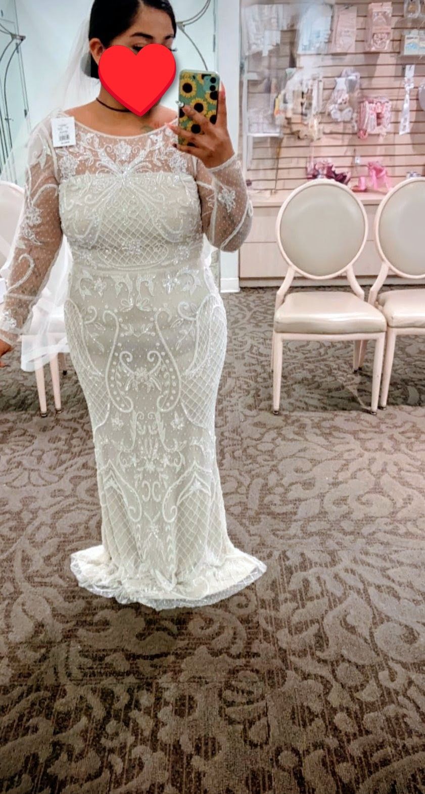 David's Bridal Wedding Dress With Vail