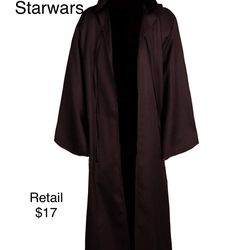 Hooded Tunic Brown Adult StarWars Jedi Cloak Cosplay Costume