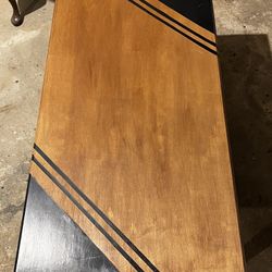 Modern Vintage Coffee Table – Custom Wood + Black Painted Design