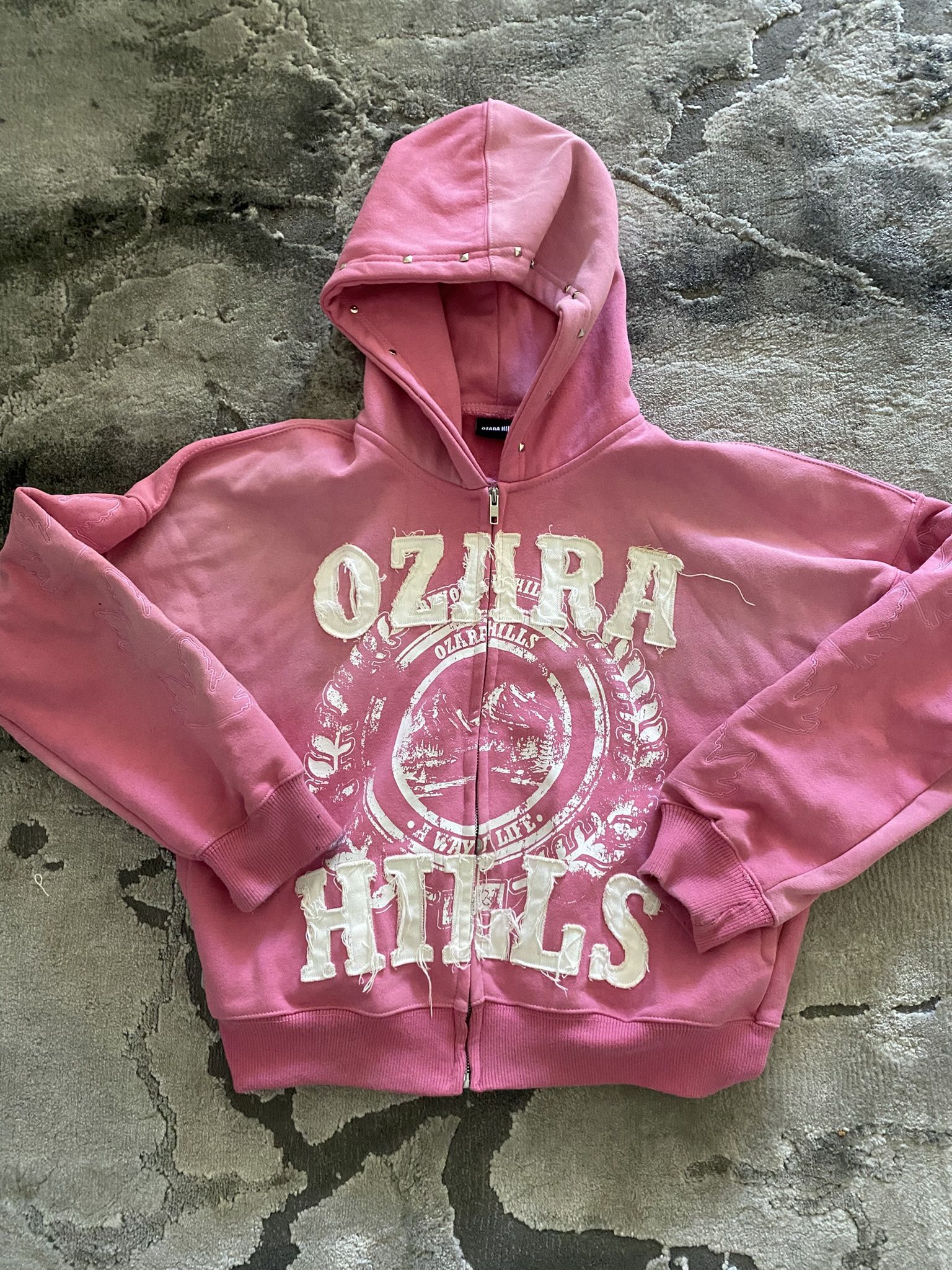 Pink Ozira Hills zip-up hoodie #y2kfashion