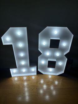 Large Numbers 18th bday decoration
