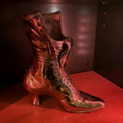Gold Victorian Boot Vase
