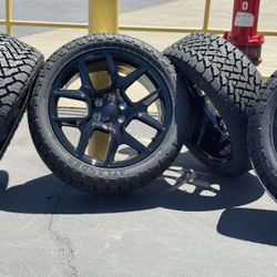 NEW 22" Wheels Rims and Tires Chevy Silverado 1500 Tahoe Suburban GMC Sierra Dodge Ram Nissan Titan Armada Infiniti QX80