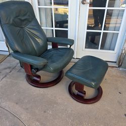 Mid Century Stressless Chair And Ottoman