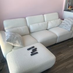 Plush White/Cream Sectional