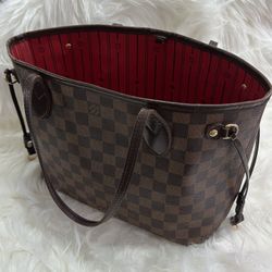 Authentic Louis Vuitton Tote Bag Neverfull PM Brown Damien. 