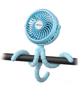 New in box travel, Stroller Fan, Baby Travel Essentials for Beach Disney, Newborn Born, Flexible Tripod Clip On Fan for Car Seat Wagon Crib