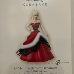 Hallmark 2007 Celebration Barbie Ornament 