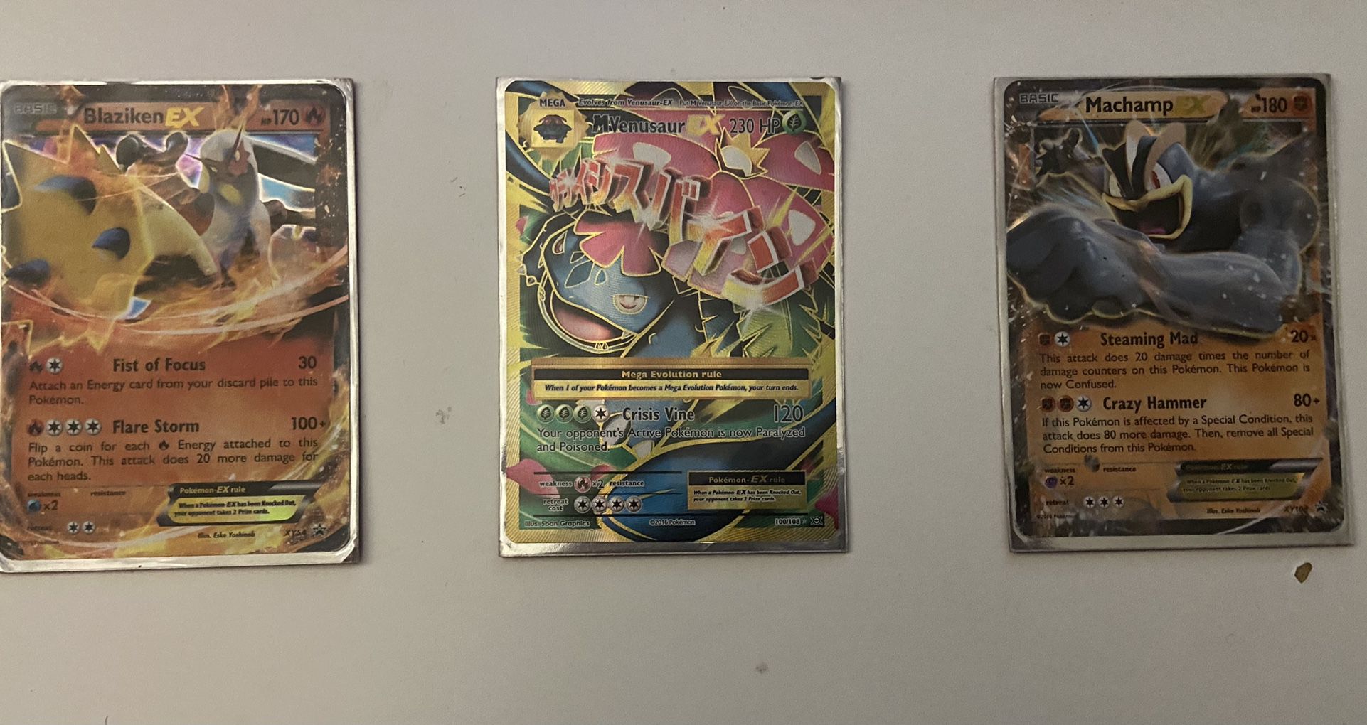 2 Pokémon Ex Cards And One Mega Ex Pokémon Card