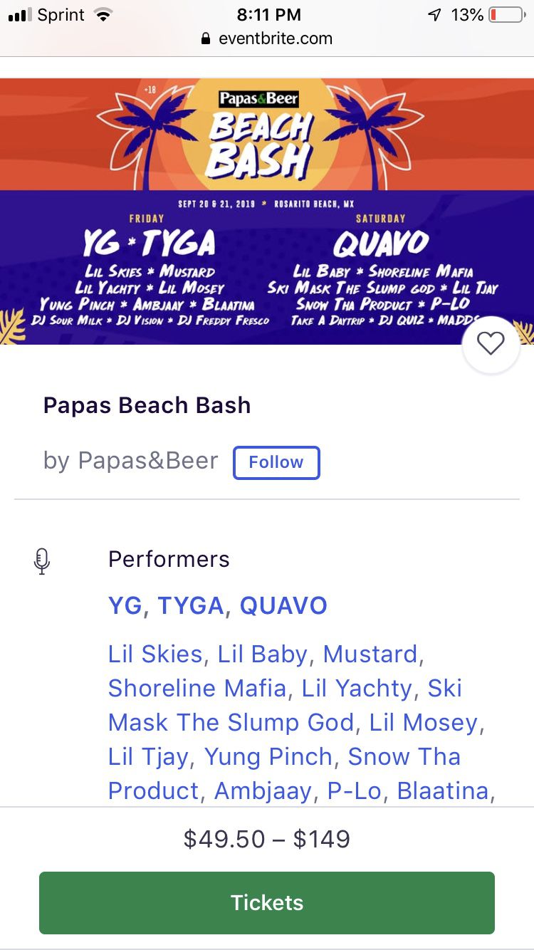 Concert, papas beach bash rosarito beach Mexico