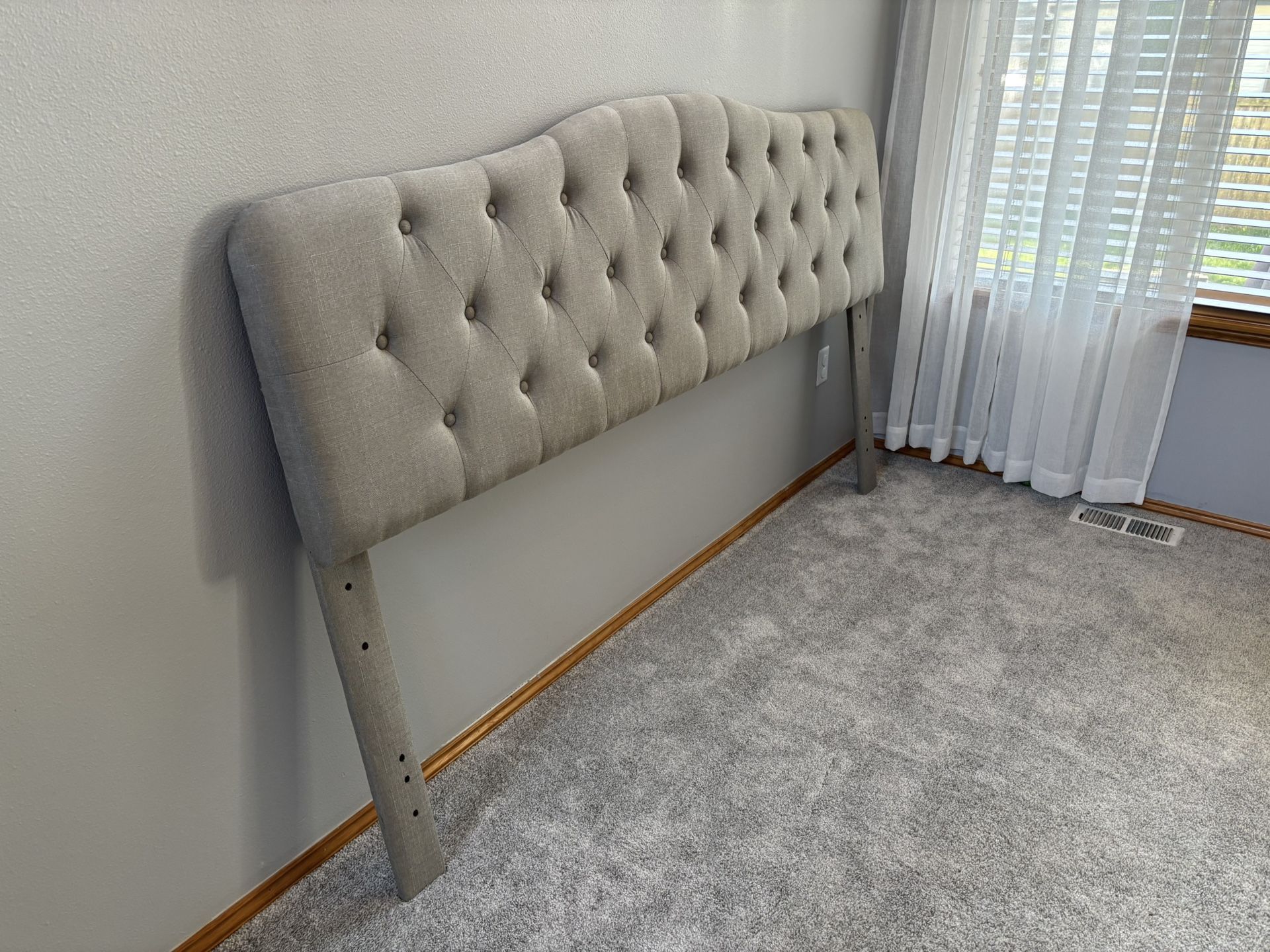 Classic Grey King size bedhead