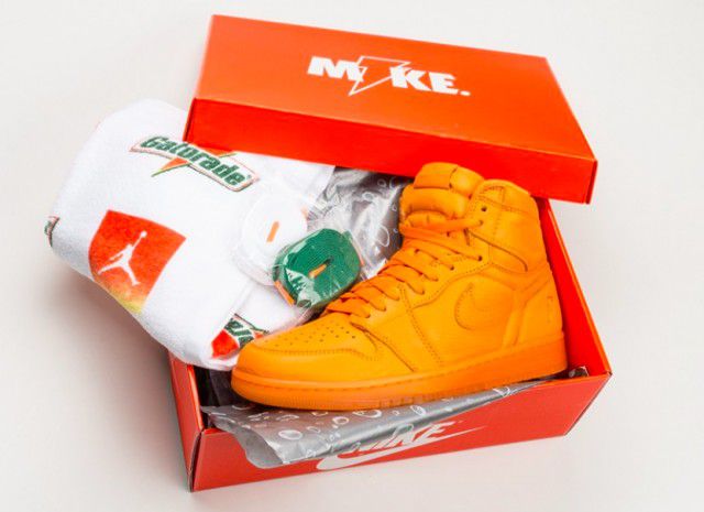Nike Air Jordan 1 Orange Peel Gatorade Towel Shoe Strings AJ5997-880