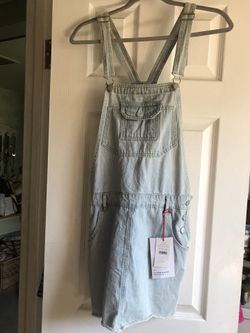 NEW!!! Denim Overall Mini Dress size 2