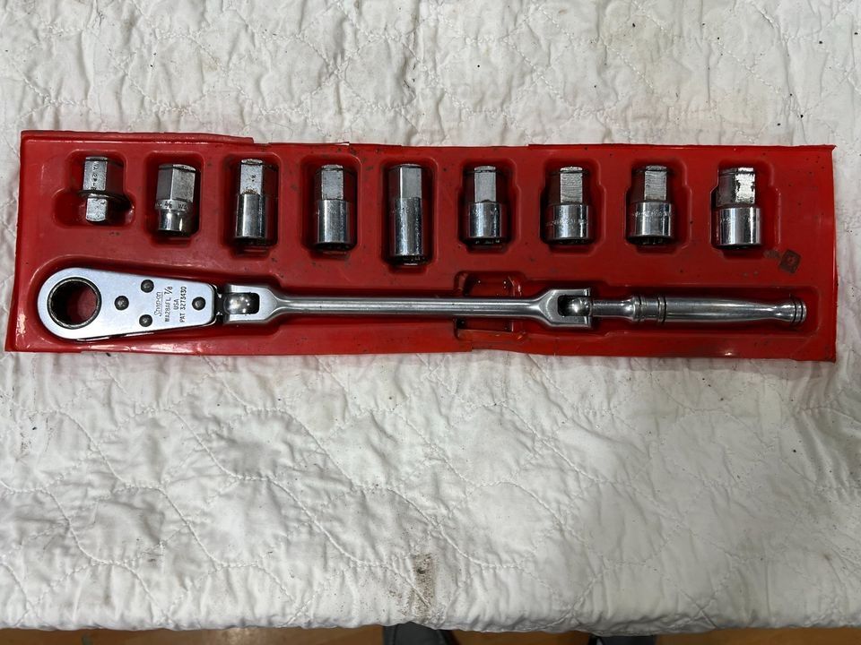 Snap-On Tools USA 10pc WA28AFL Double Flex Pass Through Ratchet Socket Set USA
