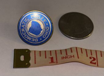 Vintage Democratic Party Ohio State Blue Lapel Pin