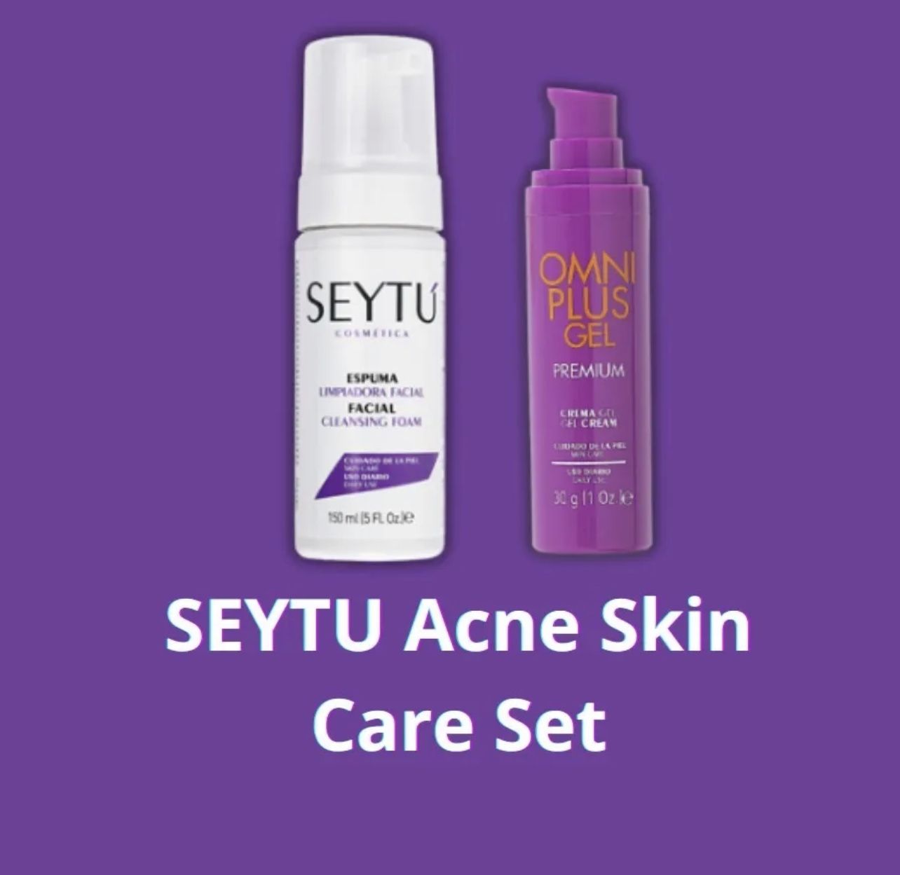 SEYTU Acné Set OML PLUS Premium Gel And Facial Cleansing Foam