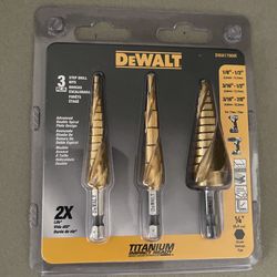 DEWALT Step Drill Bit Set, Titanium Nitride Coated, 31 Hole Sizes