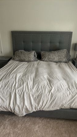 King size Bed Frame & Headboard (mattress not included)