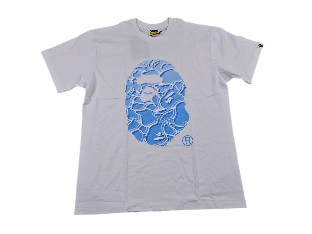 Bape White & Blue Tee / T-Shirt Size M