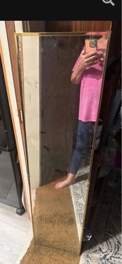 Gold framed full length mirror