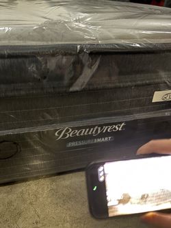 New Queen Simmons Beautyrest Pressuresmart Luxury Medium PillowTop Mattress