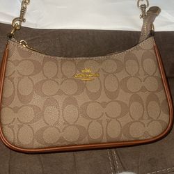 Coach Signature Nolita 19 Shoulder Bag Brown