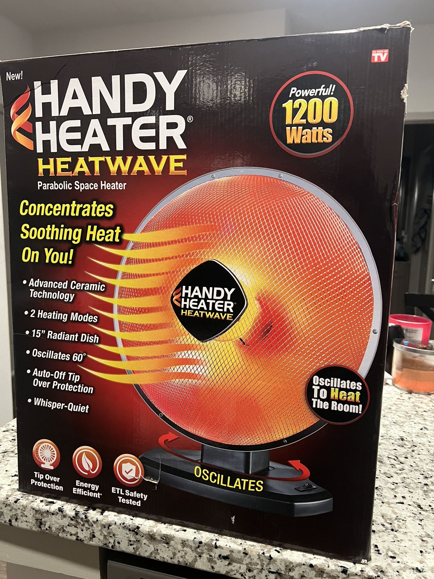1200-Watt Electric Ceramic Parabolic Space Heater