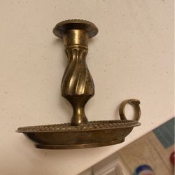 Solid Brass Made In India Candle Holder & Silver plate Candlestick